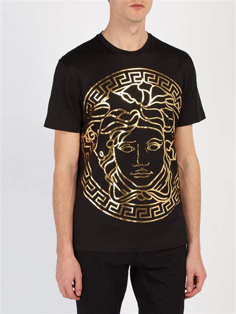 versace shirts black and gold